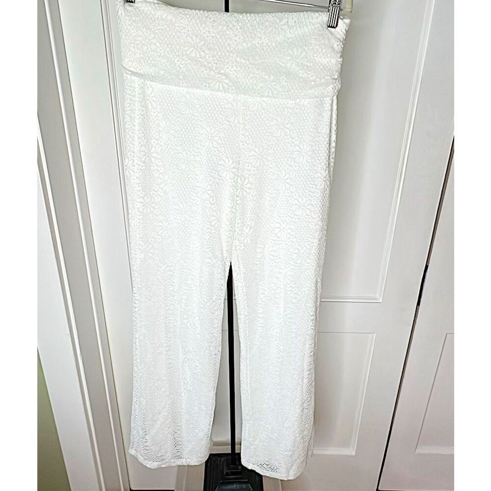 Princess Polly White Floral Lace Pants Size 6 Nwot